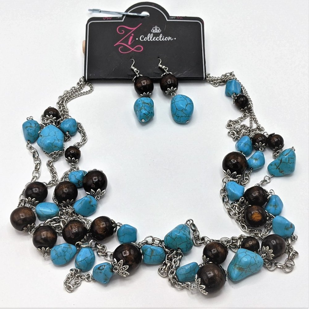 Zi Collection Signature Series Groundbreaker Necklace and Earrings Paparazzi Set